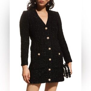 Veronica Beard Kenai Black Tweed Mini Dress